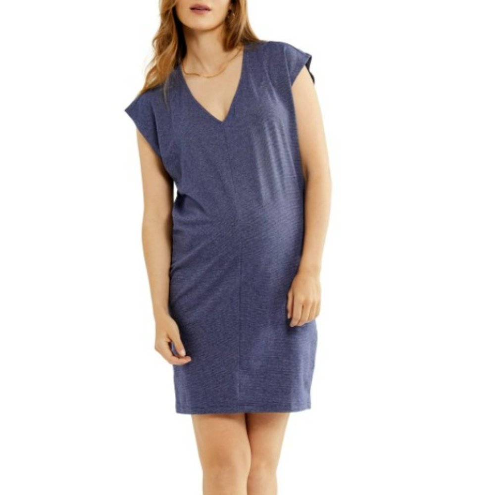 V-Neck Casual Maternity Dress